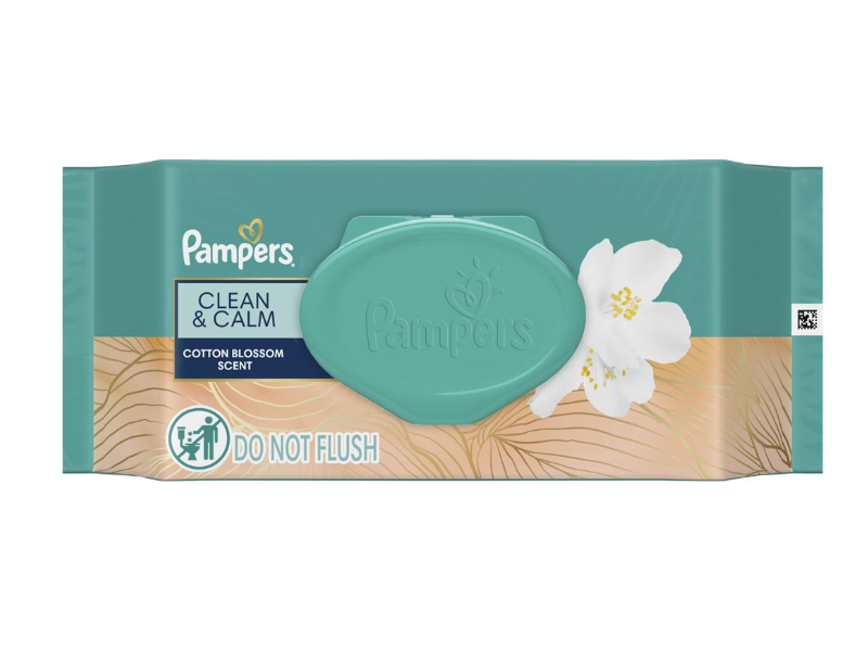 Pampers Clean & Calm Wipes, Cotton Blossom Scent, 56 Wipes