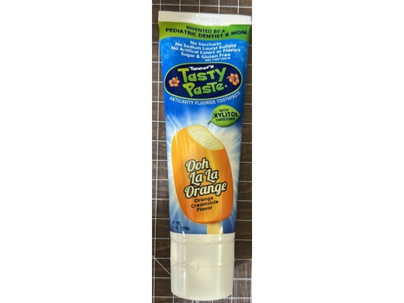 Tanner's Tasty Paste Ooh La La Orange, Orange Creamsicle Flavor, 4.2 oz/119 g