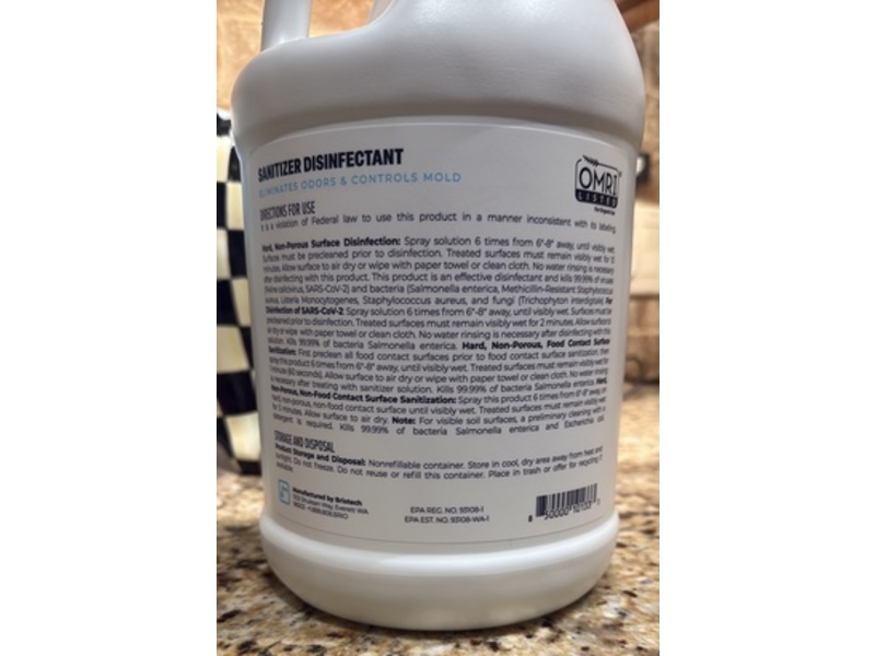 Briotech Sanitizer Disinfectant, 128 fl oz/3.78 L