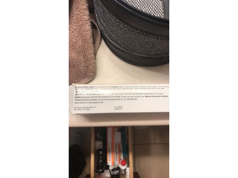 Pimecrolimus Cream 1%, 60 g, 69g Teva Pharmaceuticals USA (RX)