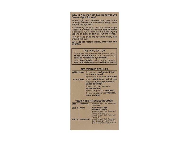 L'Oreal Paris Skin Care Age Perfect Eye Renewal Cream, 0.5 fl.oz.