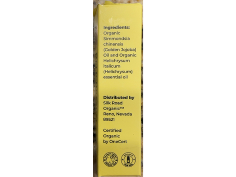 Silk Road Organic Helichrysum Italicum Roll On, 0.33 oz/10 mL