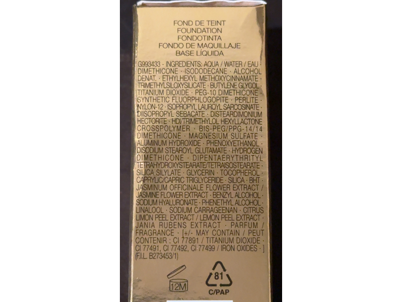 Yves Saint Laurent All Hours Full Cover Luminous Matte Foundation, SPF 40, MN4, 0.84 fl oz/25 mL