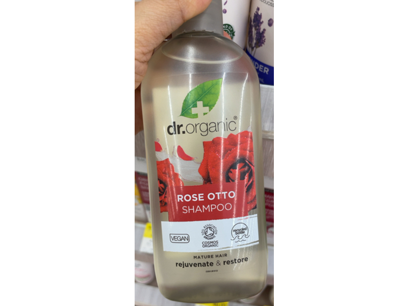 DR Organic Shampoo, Rose Otto, 265 mL