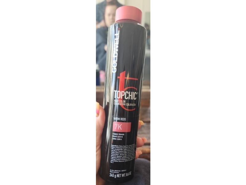 Goldwell Topchic Permanent Hair Color Coloration, Warm Reds 7K, 8.6 oz/245 g