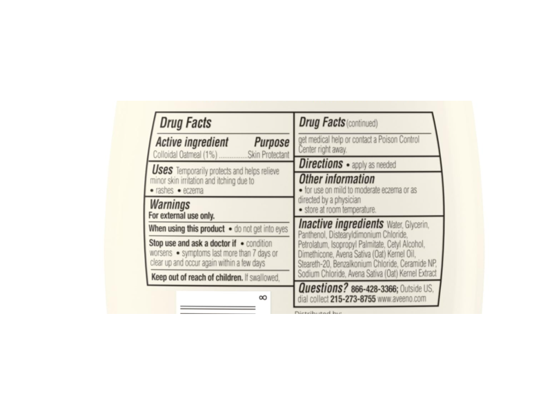 Aveeno Eczema Therapy Daily Moisturizing Cream, 12 oz/354 mL