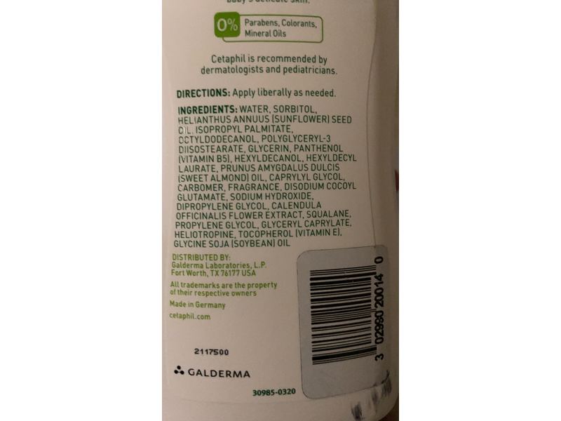 Cetaphil Baby Daily Lotion, Organic Calendula, 13.5 fl oz/399 mL