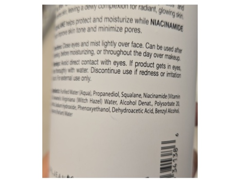 Valjean Labs Face Mist, Glass Skin, 8 fl oz/236 mL