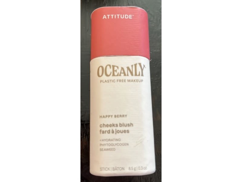 Attitude Oceanly Cheeks Blush, Happy Berry, 0.3 oz/8.5 g