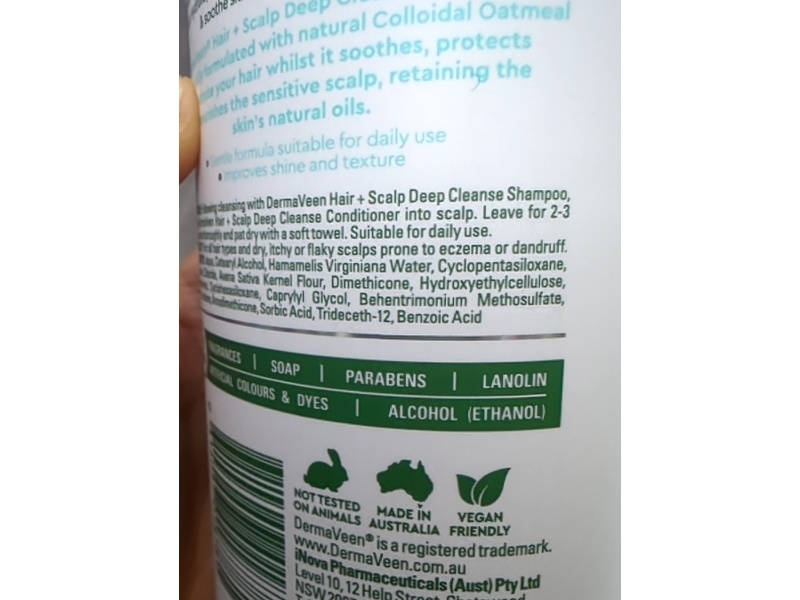 DermaVeen Hair + Scalp Deep Cleanse Conditioner, 500 mL