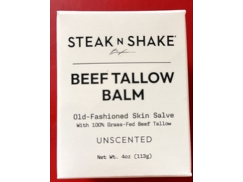 Steak 'n Shake Beef Tallow Balm, Unscented, 4 oz/113 g