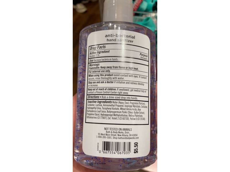 Bath & Body Works Anti-Bacterial Hand Gel, Japanese Cherry Blossom, 7.6 fl oz/225 mL