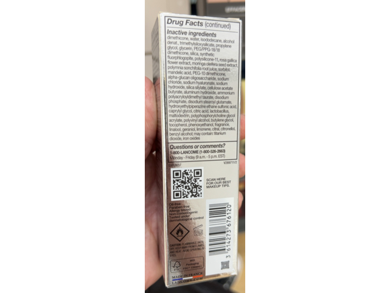 Lancome Teint Idole Ultra Wear Serum Foundation, Care & Glow, 400W, 1 fl oz/30 mL