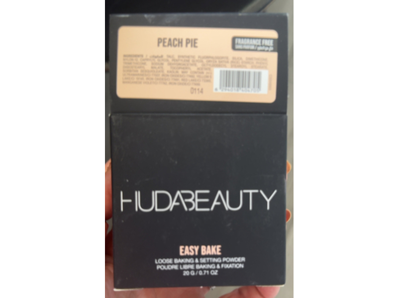 Huda Beauty Easy Bake Loose Baking & Setting Powder, Peach Pie, 0.17 oz/20 g