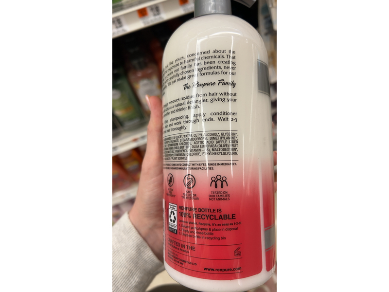 Renpure Advanced Clarify & Shine Conditioner, Apple Cider Vinegar, 32 fl oz