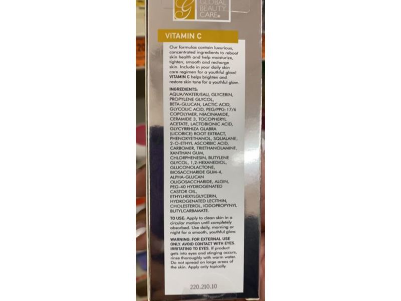 Global Beauty Care Facial Serum, Vitamin C, 1 oz/30 mL