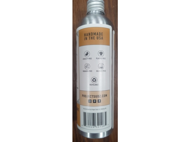 Project Sudz Organic Shampoo, Oatmeal + Aloe & Honey, 10 fl oz