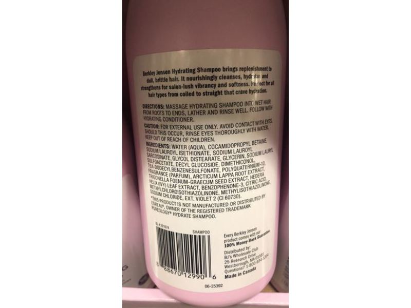 Berkley Jensen Hydrating Shampoo, Sulfate Free, 33.8 fl oz/1 L
