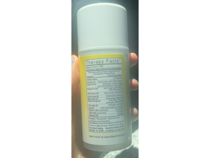 Keys ProBiome Meta Care Natural Intense Therapy Cream, Neem & Karanja Oil, 3.4 fl oz/100 mL