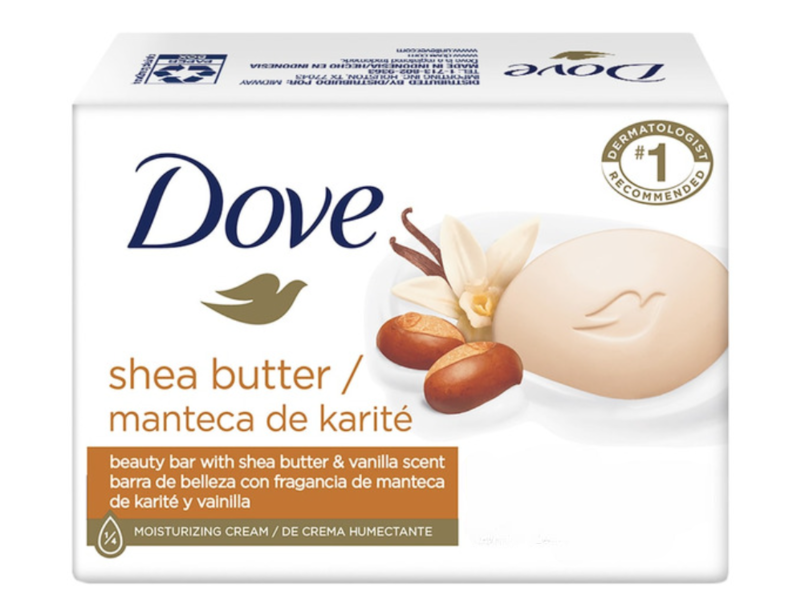 Dove Beauty Bar, Shea Butter & Vanilla Scent, 4.75 oz/135 g