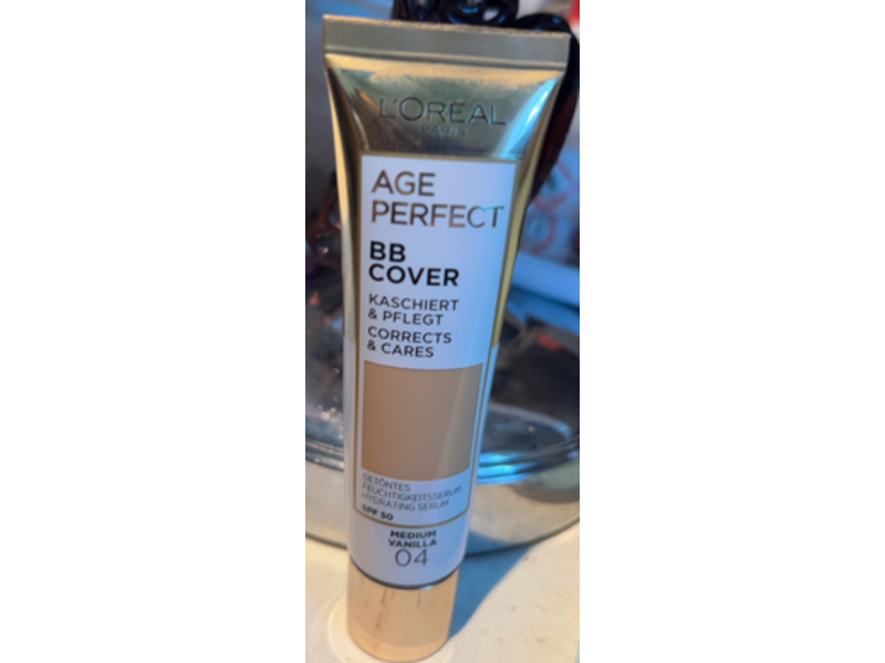 L'Oreal Paris Age Perfect BB Cover Corrects & Cares, Medium Vanilla, SPF 50, 30 mL