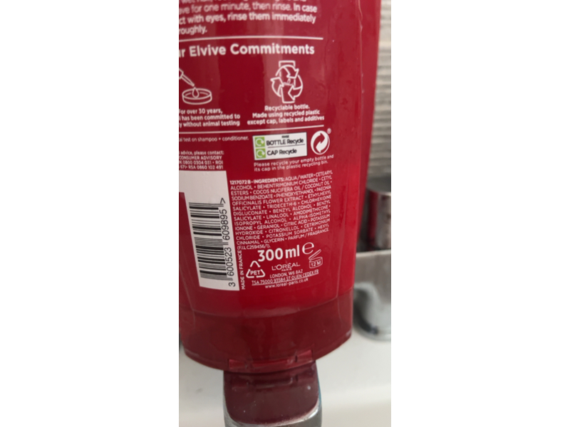 L'Oreal Elvive Colour Protecting Conditioner, Uv Filter & Red Peony, 300 mL