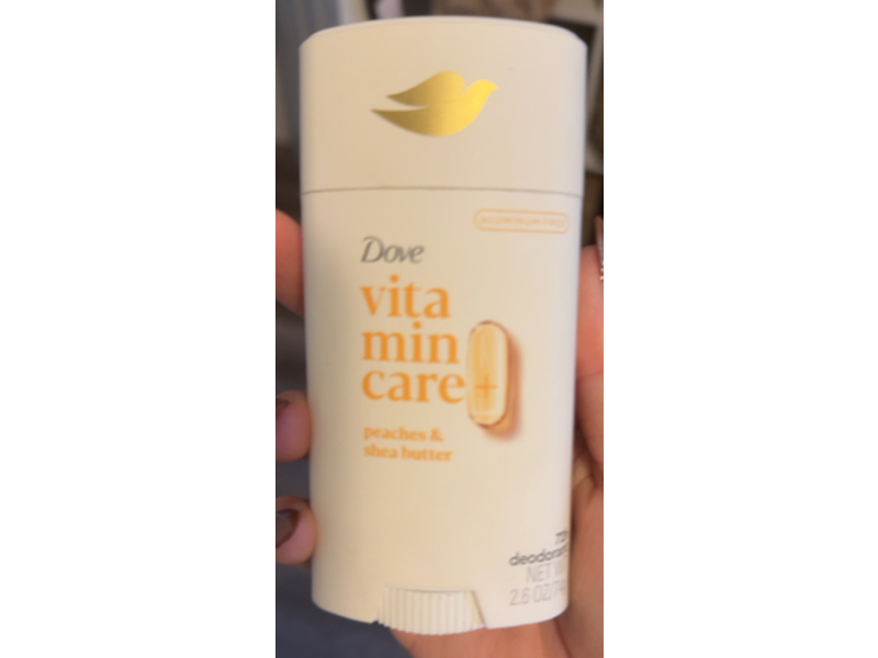 Dove Vitamin Care+ Deodorant Stick, Peaches & Shea Butter, 2.6 oz/74 g