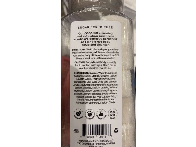 Joon X Moon Exfoliating Sugar Scrub , Coconut Shea Butter+Aloe, 10 oz/284 g