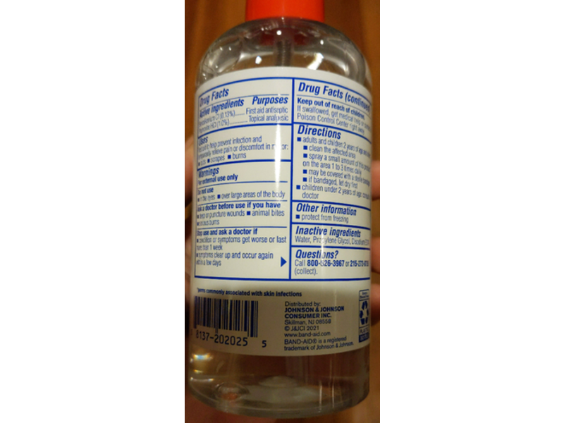 Band-Aid Antiseptic Cleansing Spray, 8 fl oz/237 mL