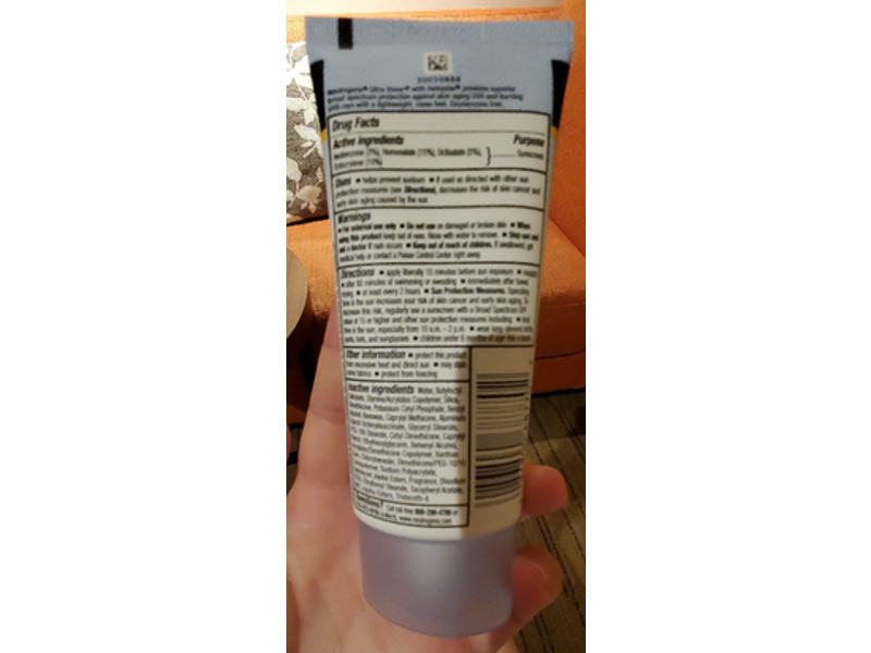 Neutrogena Ultra Sheer Dry-Touch Sunscreen, SPF 70, 3.0 fl oz/88 mL