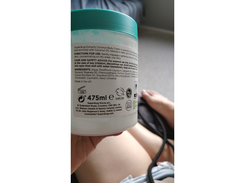 Superdrug Extracts Body Care Body Cream, 475 mL