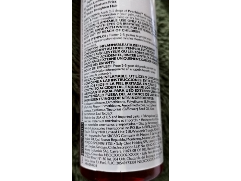 Proclaim Glossing Polish Color & Heat Protection, Aloe & Natural Oils, 6 fl oz/177 mL