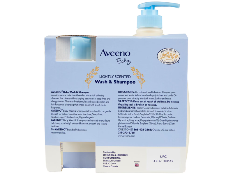 Aveeno Baby Wash & Shampoo Set, 45 fl oz/330 mL