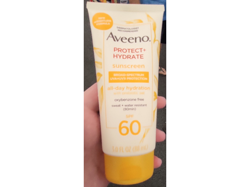 Aveeno Protect + Hydrate Sunscreen, SPF 60, 3 fl oz/88 mL