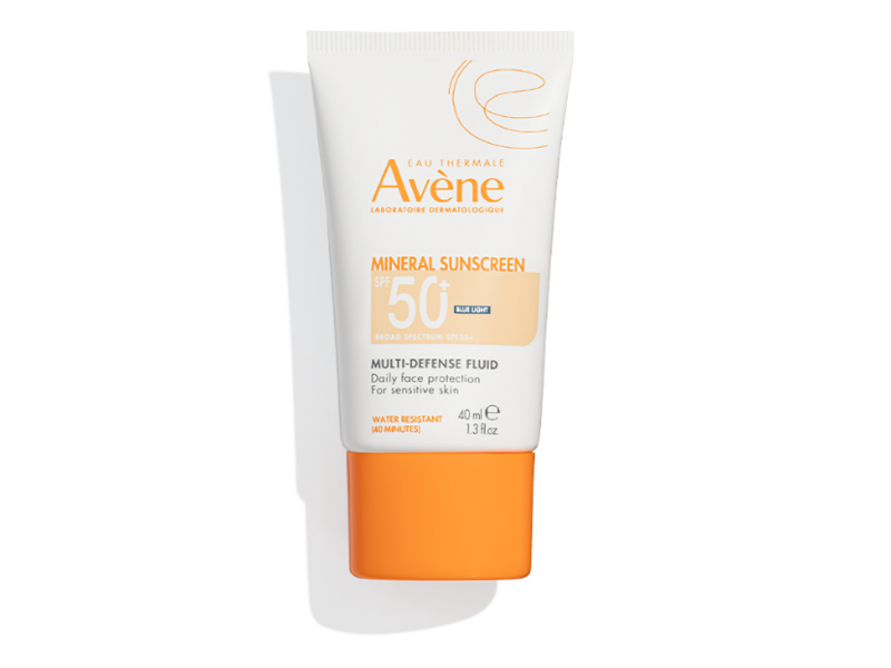 Eau Thermale Avene Mineral Sunscreen, SPF 50+, Blue Light, 1.3 fl oz/40 mL