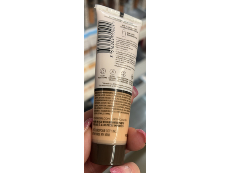 Covergirl Clean Invisible Foundation, 103 Light Ivory, 1 fl oz/30 mL