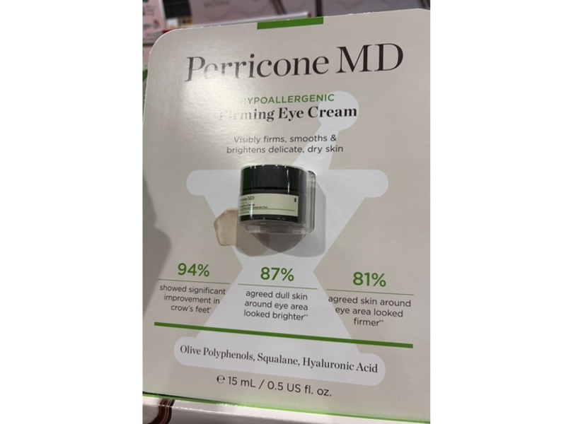 Perricone MD Firming Eye Cream, Olive Polyphenols, Squalane, Hyaluronic Acid, 0.5 fl oz/15 mL