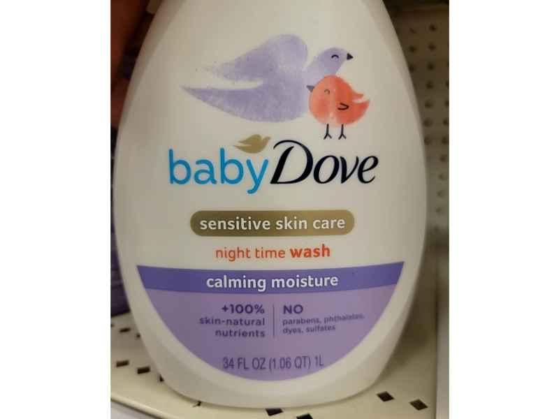 Baby Dove Calming Moisture Night Time Wash, 34 fl oz/1 L