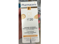 Pharmaceris Intense Coverage Mild Fluid Foundation, SPF 20, 01 Ivory, 1 fl zo/30 mL - Image 2