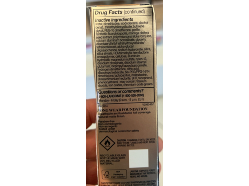 Lancome Teint Idole Ultra Wear Sunscreen, 230W, SPF 25, 1.0 fl oz/30 mL