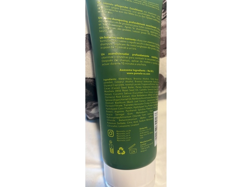 Pomélo + Co Matcha Butter Deep Conditioner, Avocado + Cocoa Butter, 6.8 fl oz/200 mL