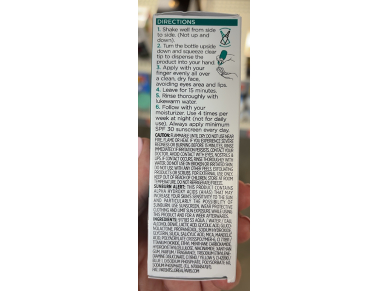 L'Oreal Paris Bright Reveal Dark Spot Exfoliant Peel, 0.84 fl oz/25 mL