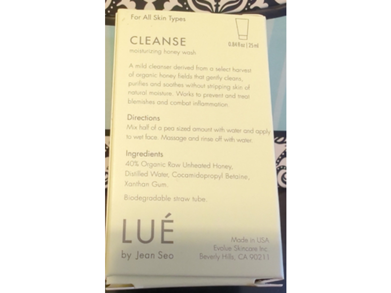 LUE By Jean Seo Cleanse Moisturizing Honey Wash, 0.84 fl oz/25 mL