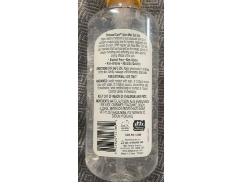 Personal Care Aloe After Sun Gel, 10 fl oz/296 mL