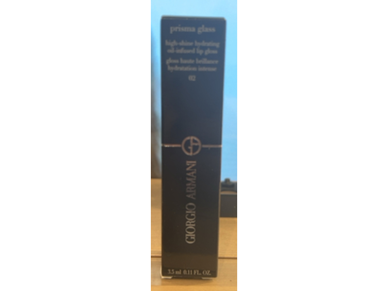 Giorgio Armani Prisma Glass High shine Hydrating Lip Gloss, 02 Candy Halo, 0.11 fl oz/3.5 mL