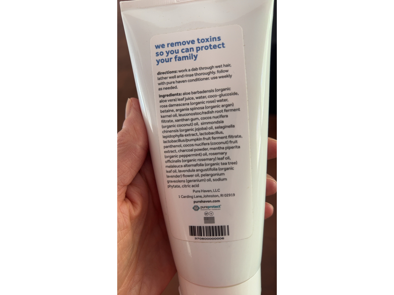 Pure Haven Charcoal Detox Shampoo, Charcoal Powder & Argan Oil + Coconut Oil, 6 oz/170 g