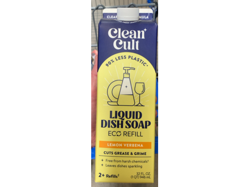 Cleancult Liquid Dish Soap Refill, Lemon Verbena, 32 fl oz