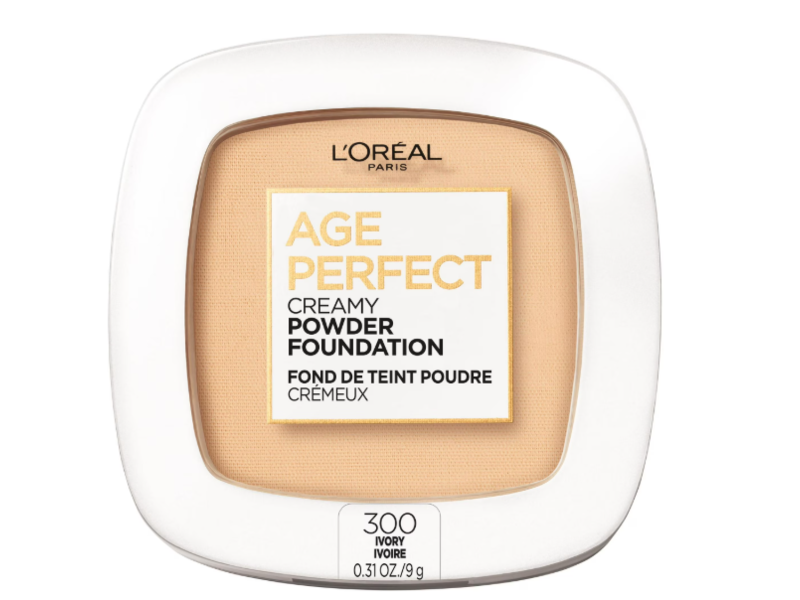 L'Oreal Paris Age Perfect Creamy Powder Foundation , 300 Ivory, 0.31 oz/9 g