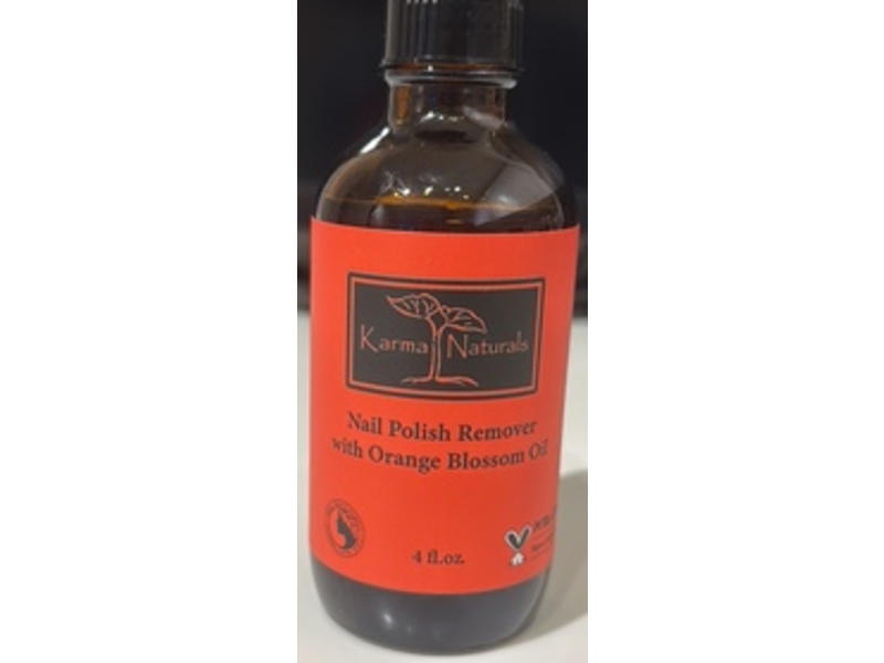 Karma Organic Nail Polish Remover, Orange Blossom Oil, 4 fl oz