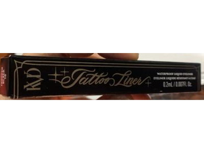 KVD Tattoo Liner Waterproof Liquid Eyeliner, Trooper Black, 0.006 fl oz/0.2 mL